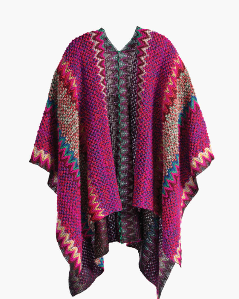 Front of a size None Pandora Sweater Cape in Pink by Shiraleah. | dia_product_style_image_id:243136